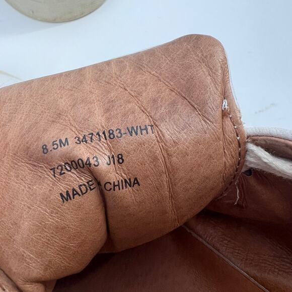 FRYE Ivy Low Lace Leather Sneakers White Size 8.5 - Picture 7 of 8